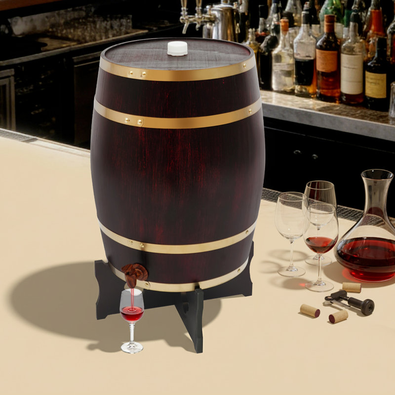 Distributeur de boissons vertical 7,93 gallons, Noir noyer