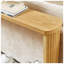 Console de 70,1 pouces à texture ondulée avec arche incurvée et table de rangement en bois aggloméré naturel
