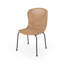 Ensemble de 2 chaises de patio pour l'extérieur, tissage brun clair, à volutes
