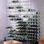 Floor Wine Bottle Rack in Chrome