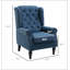Fauteuil d'appoint capitonné à dossier haut