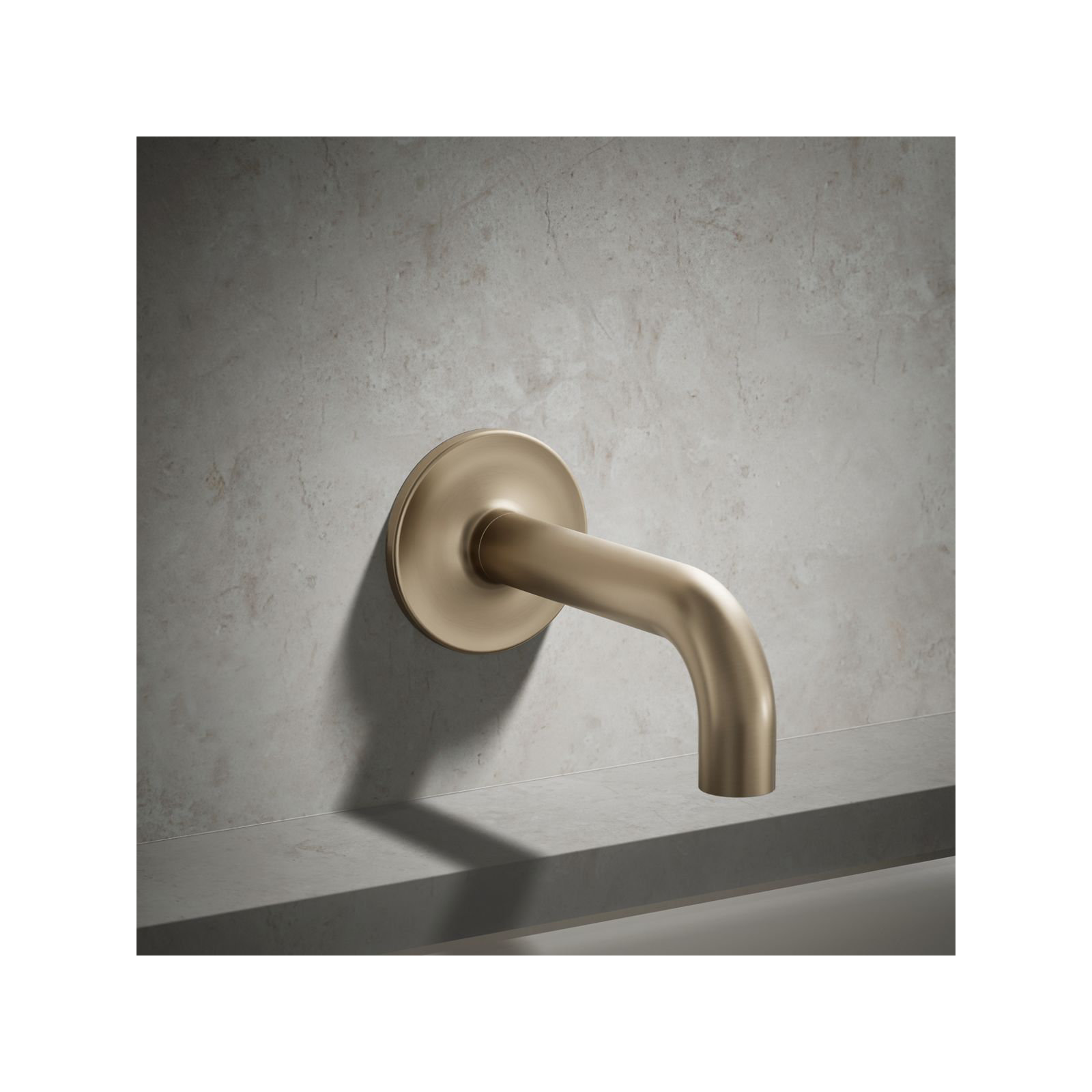 Purist Wall Mounted Tub Spout, Vibrant Brushed Bronze