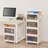 Aarn 4 - Piece Plastic Organizer, Stackable Storage Boxes with Lids Closet Organizer Boxes