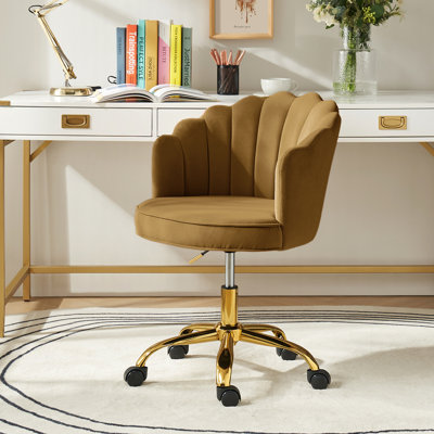 Belanda 23'' W Modern Velvet  Task Chair with Tufted Back