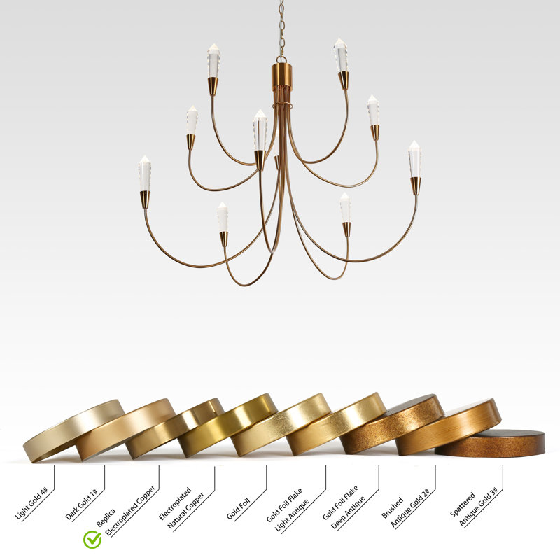 Otho 10 - Light Dimmable Classic/ Traditional Oversized LED Dining Room Chandelier