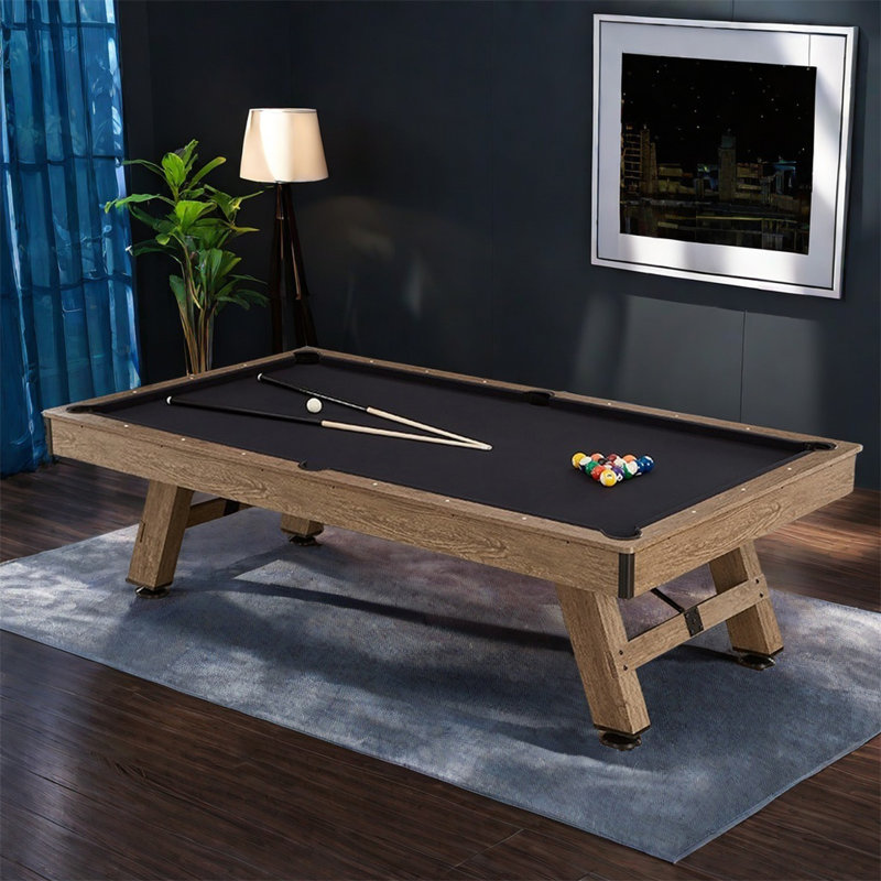 Table de billard, H 32 po x L 84 po x l 48 po, Noir