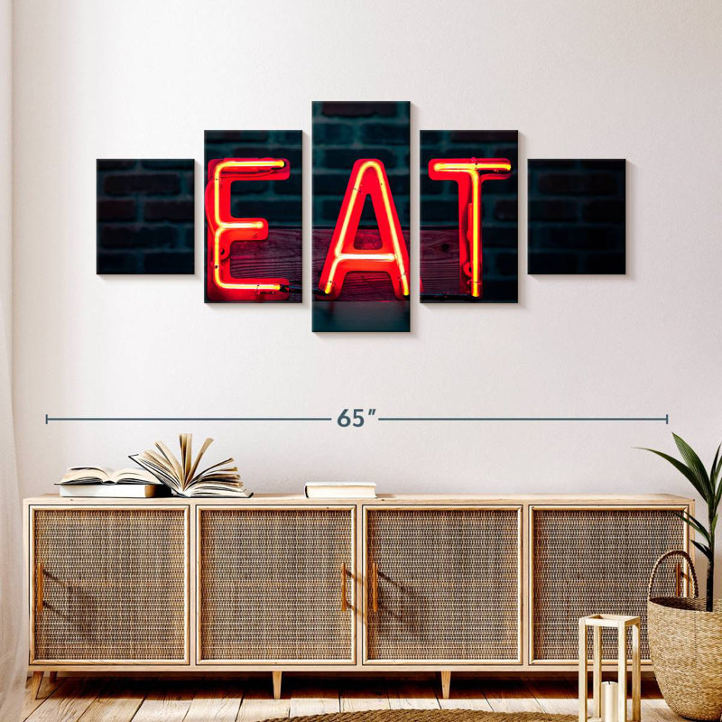 Eat Neon Wall Sign, 24" H x 55" W