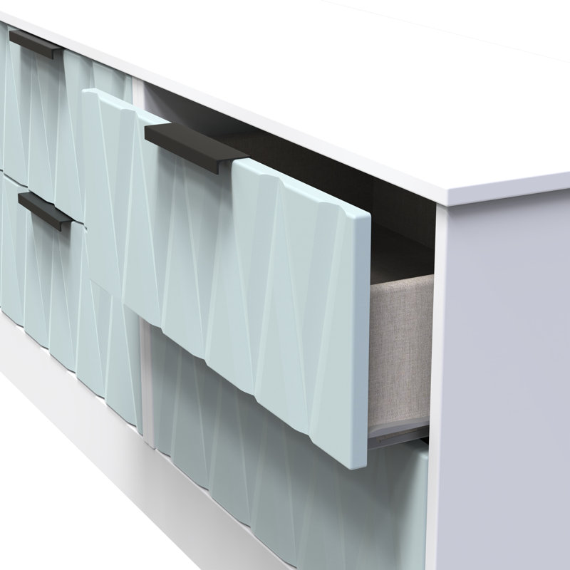 Besmir 4 Drawer Bed Box (Ready Assembled), Duck/White