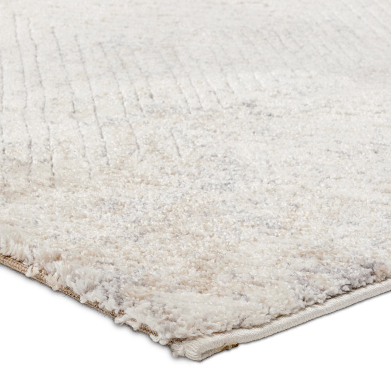 Rufta Geometric Ivory/Tan Area Rug (3'X10'), Runner 3' x 10'