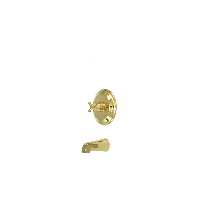 Metropolitan Single Handle Wall Mounted Tub Spout, Polished Brass