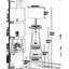 Lampe sur pied moderne à 3 niveaux avec abat-jour en lin et ampoule à DEL réglable, trépied en bois pour le salon et la chambre à coucher-126130224