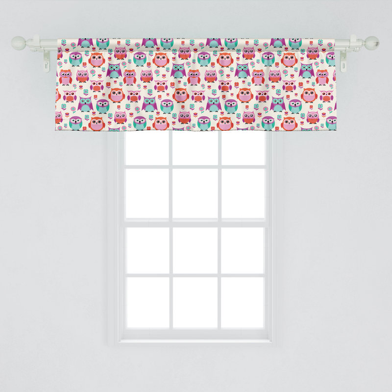 Ensemble de 2 cantonnières Ambesonne Owls, L 54 po x L 12 po