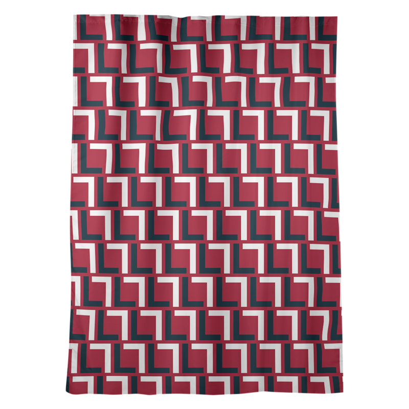 Rideau occultant et isolant avec passe-tringle Luxury, Houston Throwback Football - bleu / blanc / rouge
