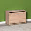 Armoire à chaussures scandinave, Sonoma, 23,6 po x 16,5 po x 11,8 po | 100% panneau de particules enduit de mélamine, épaisseur: 0,6 pouce | Nombreuses tablettes, conception à fixation murale | Solution de rangement élégante pour les maisons modernes-14453261
