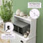 Armoire de rangement Home avec huche pour micro-ondes et tablette réglable, blanc
