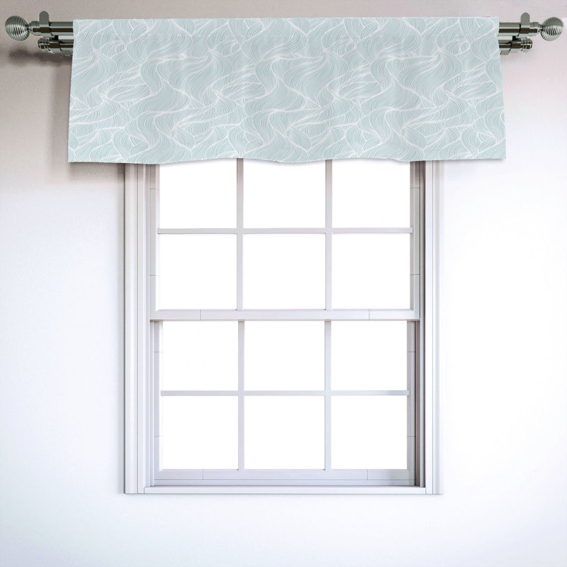 Sateen Abstract Ruffled Window Valance