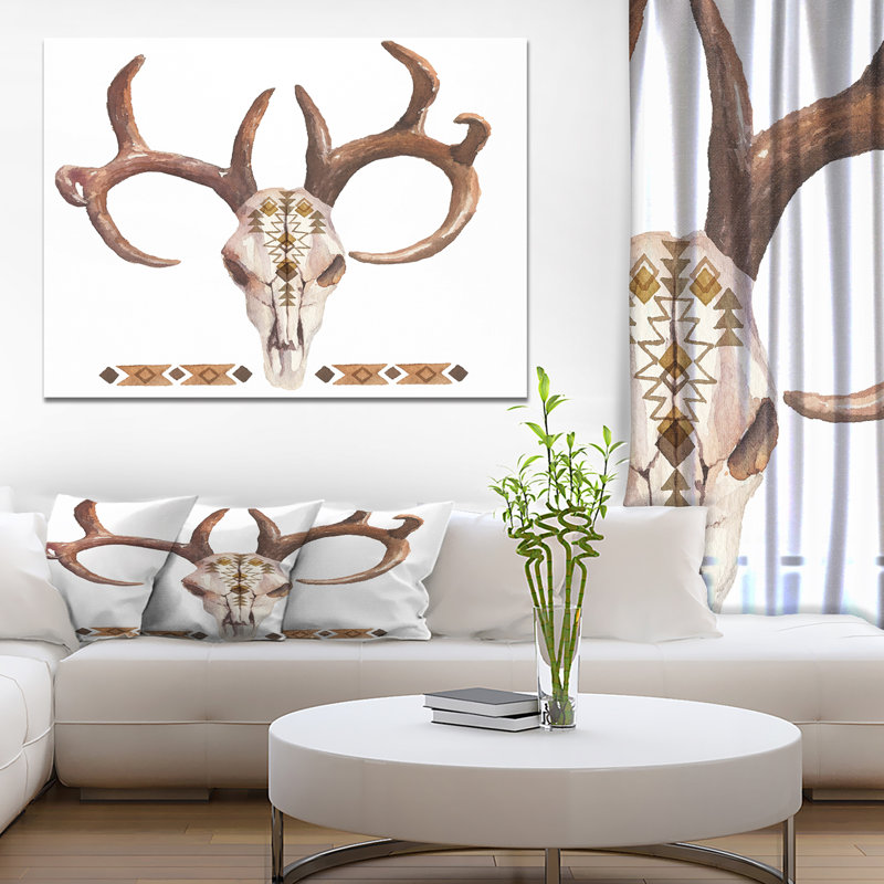 « real cerf antler », impression, H 30 po x l 40 po x P 1,5 po, Toile tendue