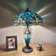 Lampe de table Chenault Tiffany avec abat-jour et base en vitrail avec ampoules DEL incluses: l 16 po x P 16 po x H 24 po