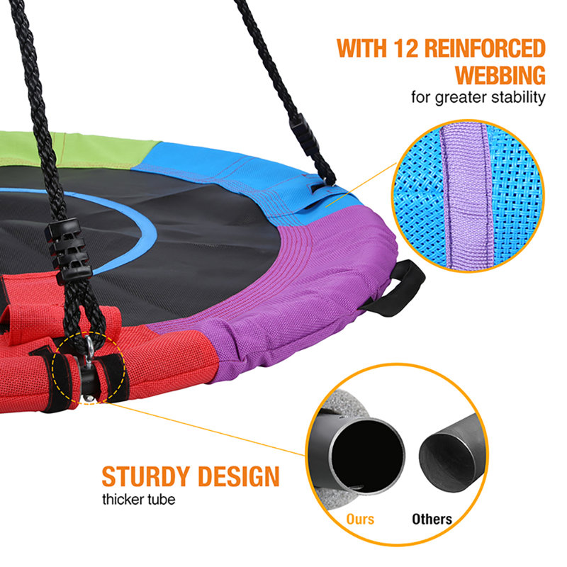 40'' Web/Saucer Swing, Green/Orange/Blue