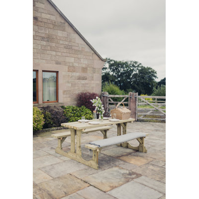 Rectangular 6 - Person 90Cm L Outdoor Picnic Table