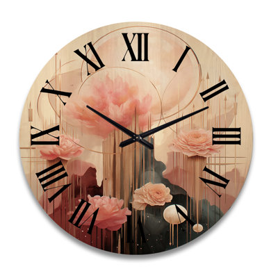 Horloge murale surdimensionnée en bois rétro Boho