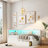 LED Platform Bed Frame with Storage Drawers, USB Ports, 7-Color Adjustable LED Lights, Sturdy Wood Frame with Linen Slats, No Box Spring Needed-1486442528