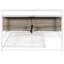 Structure de lit double en métal blanc avec lit gigogne, support d'interface et lattes. Maîtrise. Aucun sommier tapissier requis pour le lit gigogne de la chambre à coucher. Finition. Prise en charge. Attrait rustique moderne. Stable, requis. Extra-2142833554