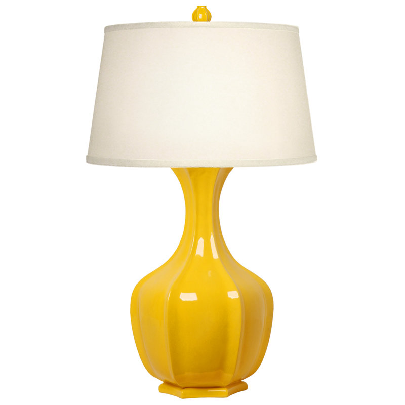Pomegranate Ceramic Table Lamp, Yellow