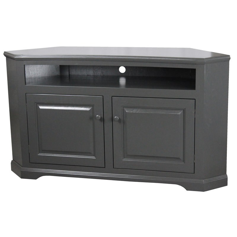 Inouye Unfinished Corner TV Stand for TVs up to 65", Gray