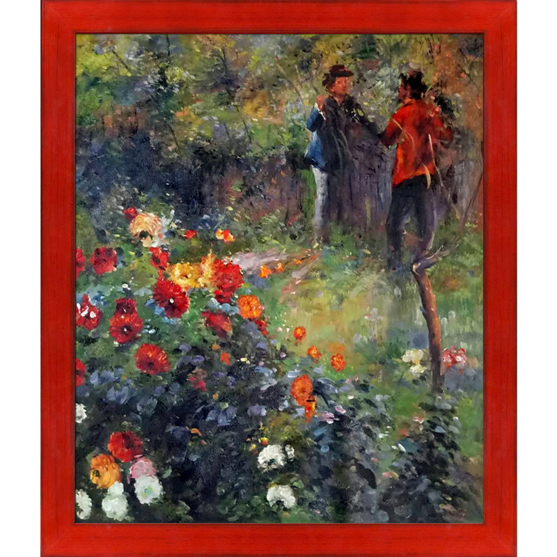 «Garden in the Rue Cortot Montmartre», peinture encadrée, H 27,5 po x l 23,5 po x P 2 po, Stiletto brossé