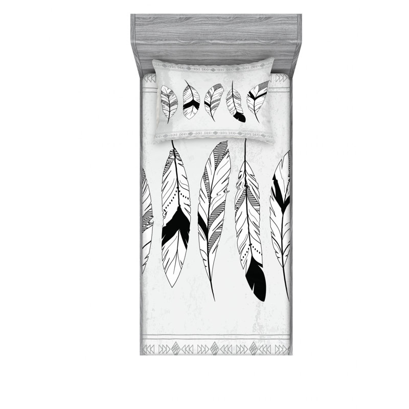 Microfiber Sheet Set, Twin Sheet Set with Fitted Sheet