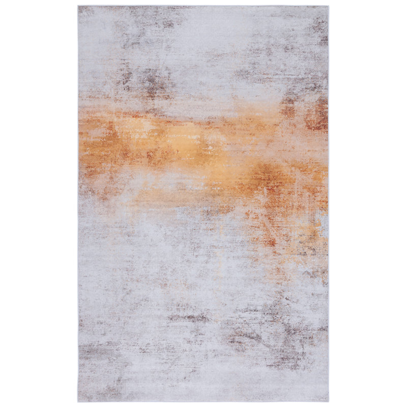 Tapis gris / rouille Tacoma 813 M / W S / R, Rectangle 4 pi x 6 pi