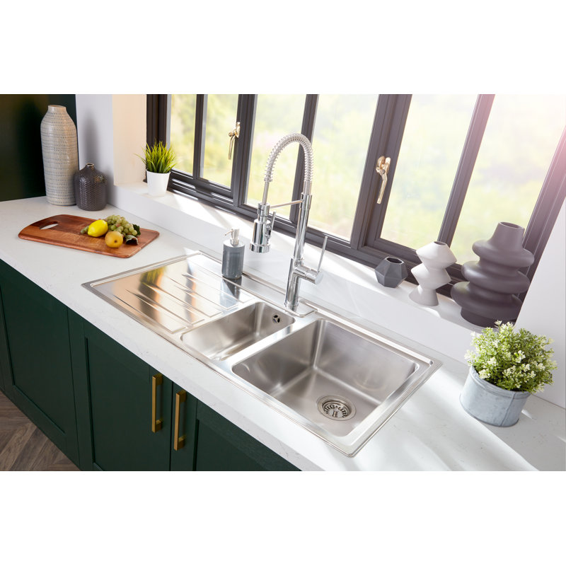 Rockford 1.5 Bowl Inset Kitchen Sink, Left