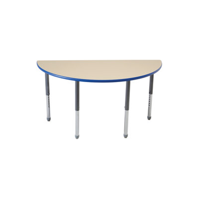 Collaborative Learning Table With Deluxe Legs- Half Round - Half 48" Diameter