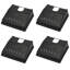 Outdoor Drain Cover 30Cm Square Leaf Guard Plastic Debris Protector For Garden Downpipe Drain Grid With Fixings Black Pack Of 4