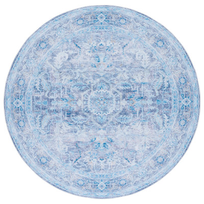 Tapis oriental mauve / bleu Ahlyvia