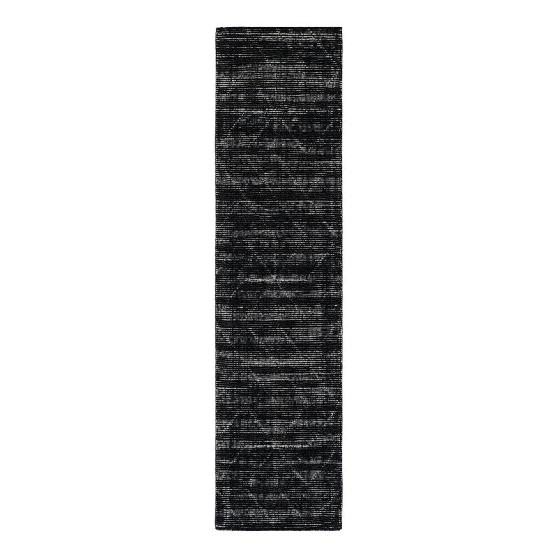 Tapis géométrique en laine touffeté à la main Cyndle, Tapis de couloir 2 pi x 8 pi