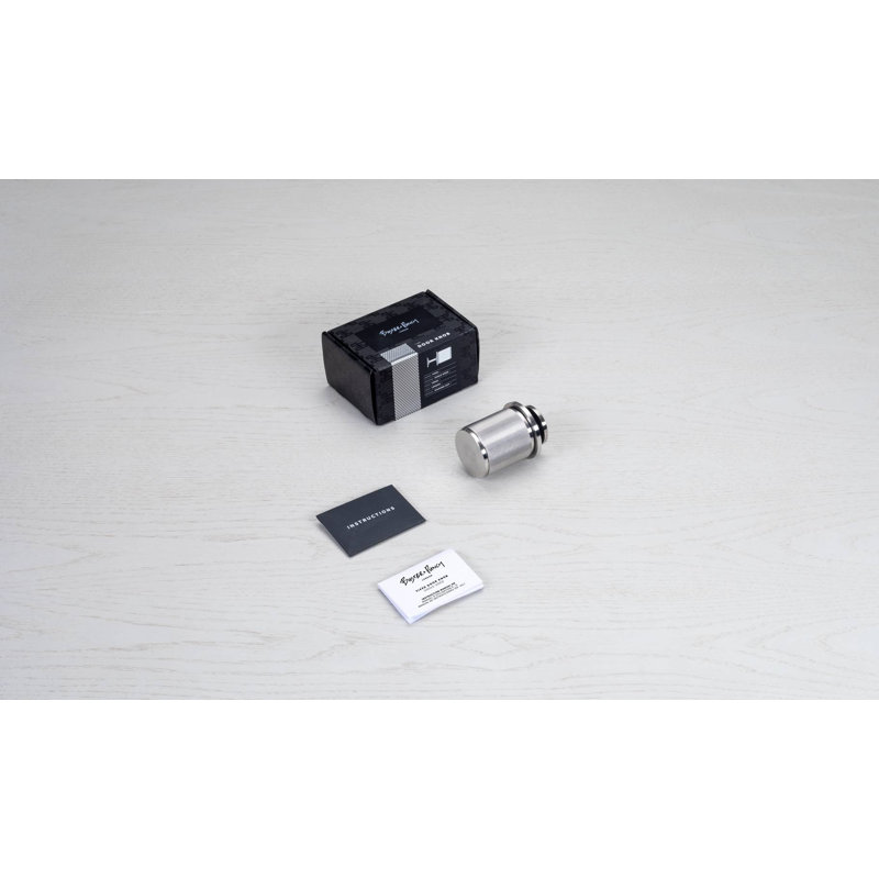 Cylindrical Knob with Round Rosette, Black