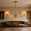 Luminaire suspendu moderne à 3 lumières avec une longueur réglable et des détails en perles de cristal pour la salle à manger, le salon, le vestibule ou la chambre à coucher