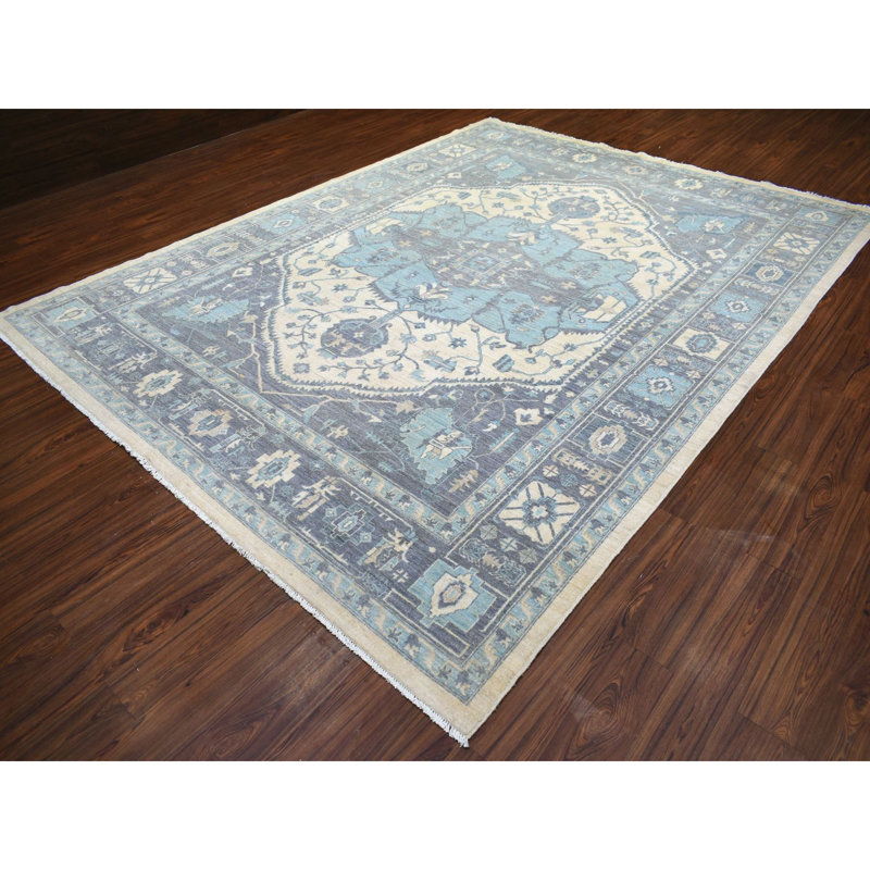Tapis ivoire en laine finement noué à la main 9 pi 1 po x 11 pi 9 po ivoire Peshawar 7B3BA620BCE84E5C9148944AC15BA463