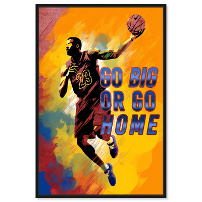 «Go Big Basketball», impressions sur toile «Mancave Sports» par Art Remedy