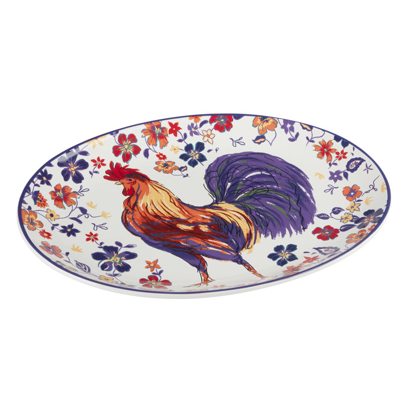 Plateau ovale Morning Rooster