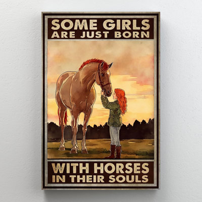 Some Girls Are Just Born With Horse - 1 pièce Rect