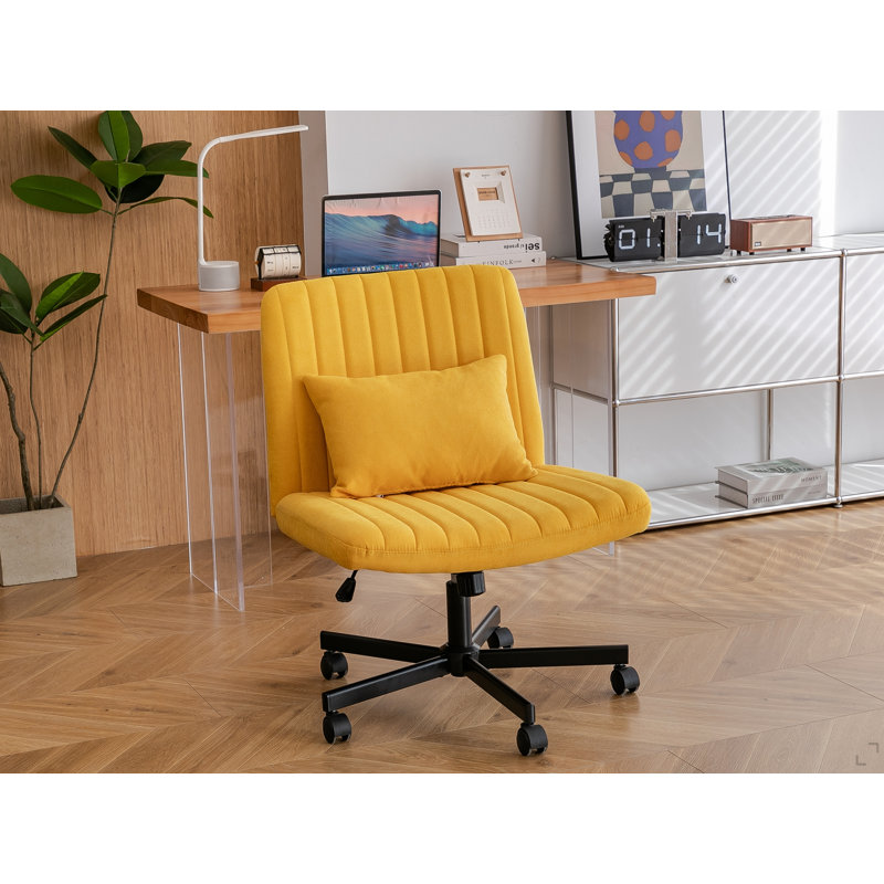 Chaise de bureau Linen Criss Cross, Jaune