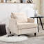 Fauteuil avec cadre en bois et fauteuil d'appoint avec structure cloutée et bois massif