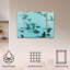 Ensemble de 3 panneaux - Shirley Novak «Gilded Flight Blue Green», art mural sur toile pour le salon, la chambre à coucher ou le bureau 