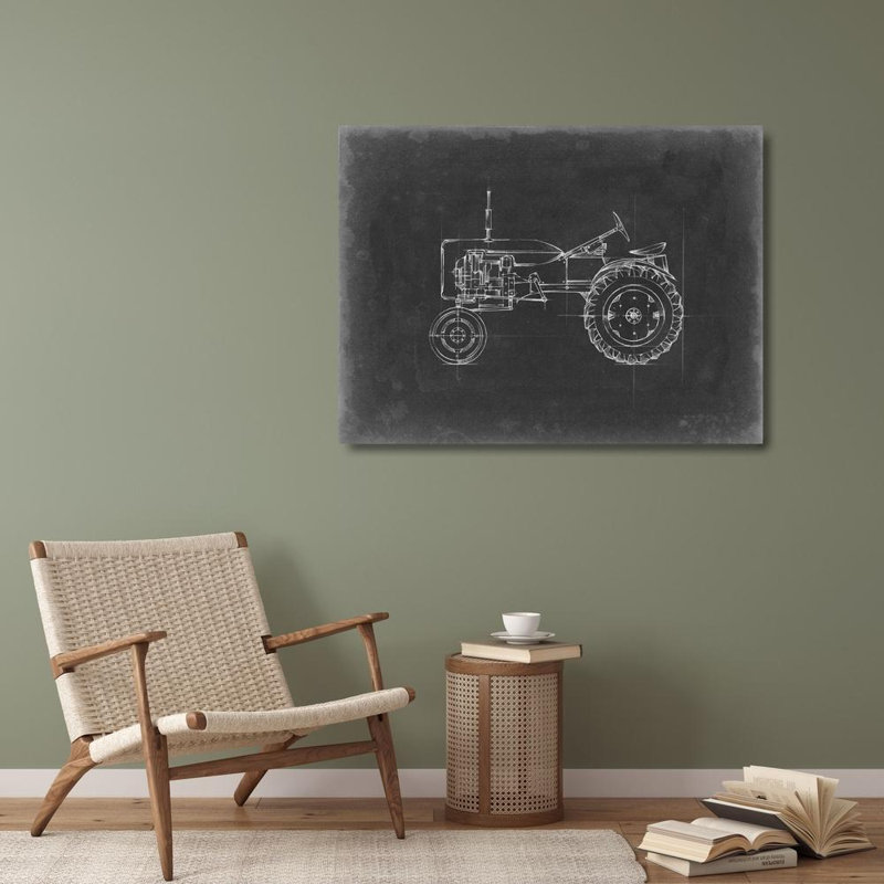 Ophelia & Co., Harper, Ethan, art sur toile tendue sous le titre: Tractor Blueprint III, H 28 po x l 36 po