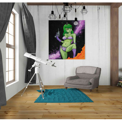 «Green Space Girl», art mural sur toile Craig Snodgrass