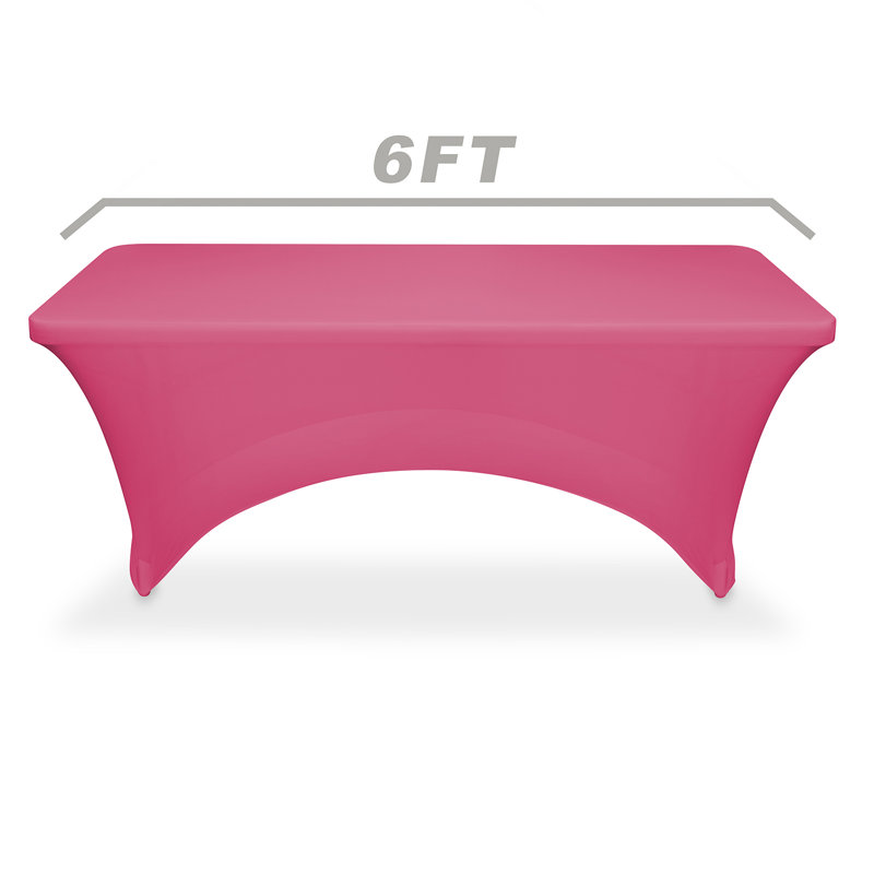  Solid Color Polyester Wedding Tablecloth, 72" x 30", Fuchsia