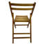 Chaise pliante confortable en bois massif (lot de 4) - Structure stable couleur miel